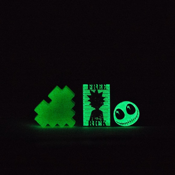 One Free Rick from Prison Glow Enamel Lapel Pin - Picture 2 of 2